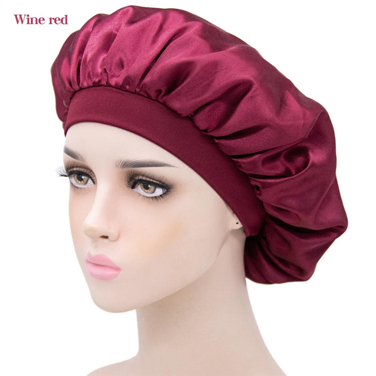 Wholesale Custom Logo Sublimation Desginer Hair Bonnets Silk Custom Bonnets Silk Logo