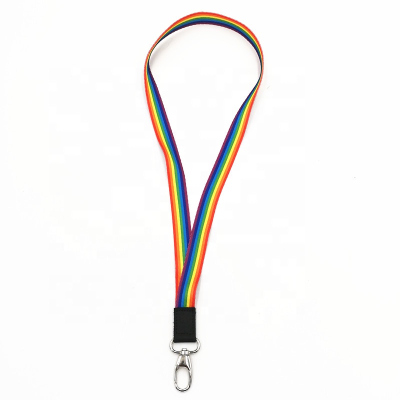 Custom lanyards with embossed logo in leather part