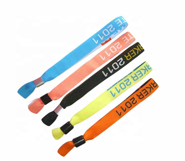Wholesale Promotion Customized Event Festival Sublimated Design Your Own Nylon Slide Lock Wristband