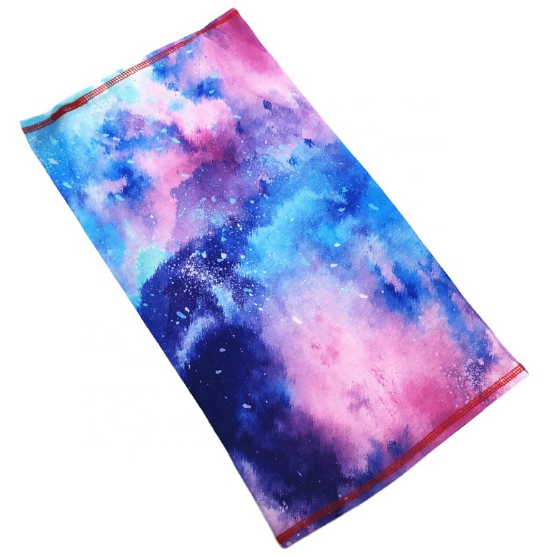 Full color printing galaxy polyester scarf turban bandana for Adult