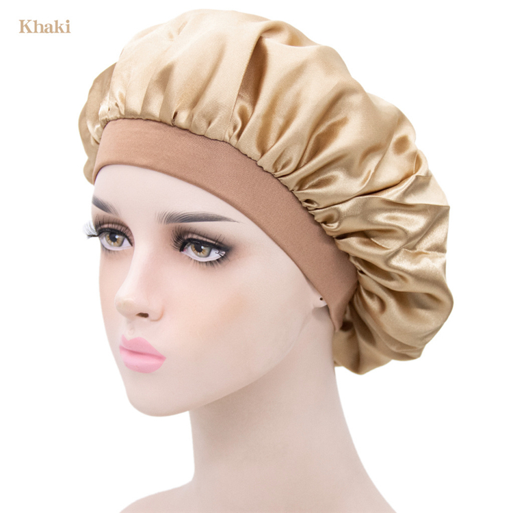 Customize Sublimation Double Layered Silk Bonnets For Women Silk Hair Bonnet