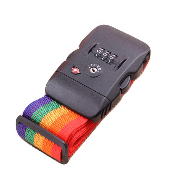 Rainbow color TSA Luggage Belts Straps Suitcase Travel accessories Belt Strap