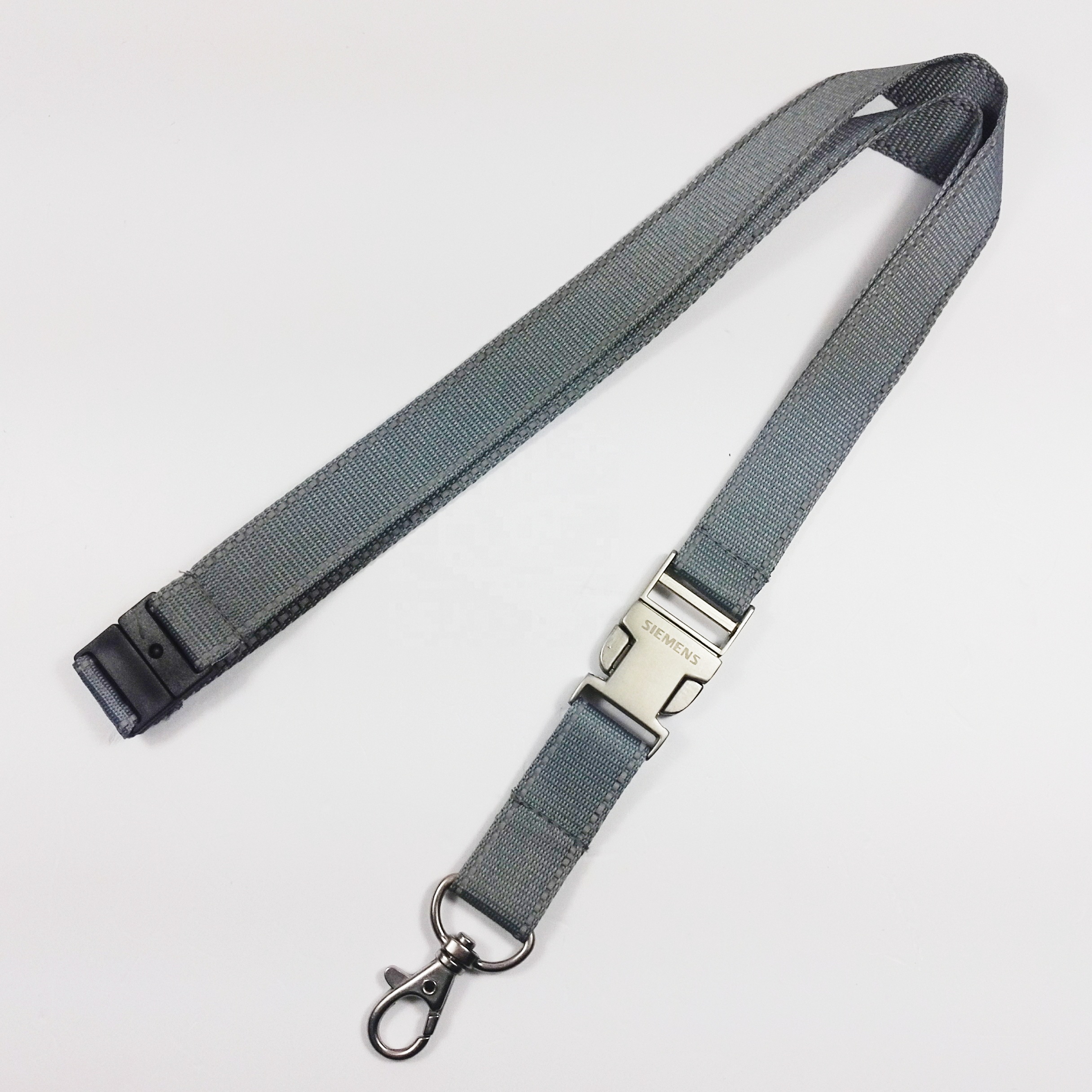 customized silk printing polyester lanyard with metal buckle