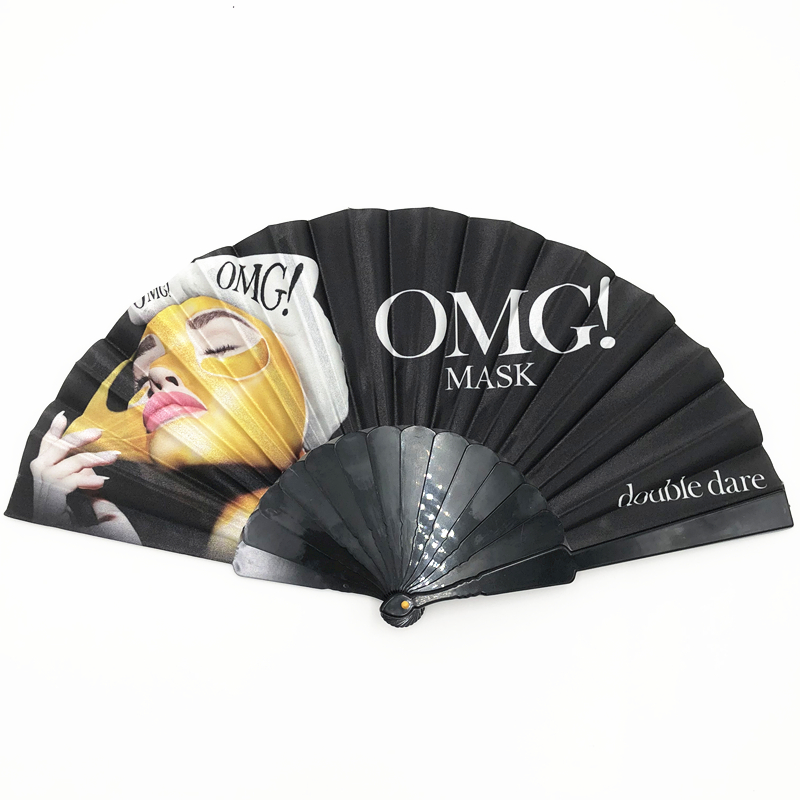Hottest Black Rib Plastic Bamboo Fan for Promotion Featured Image