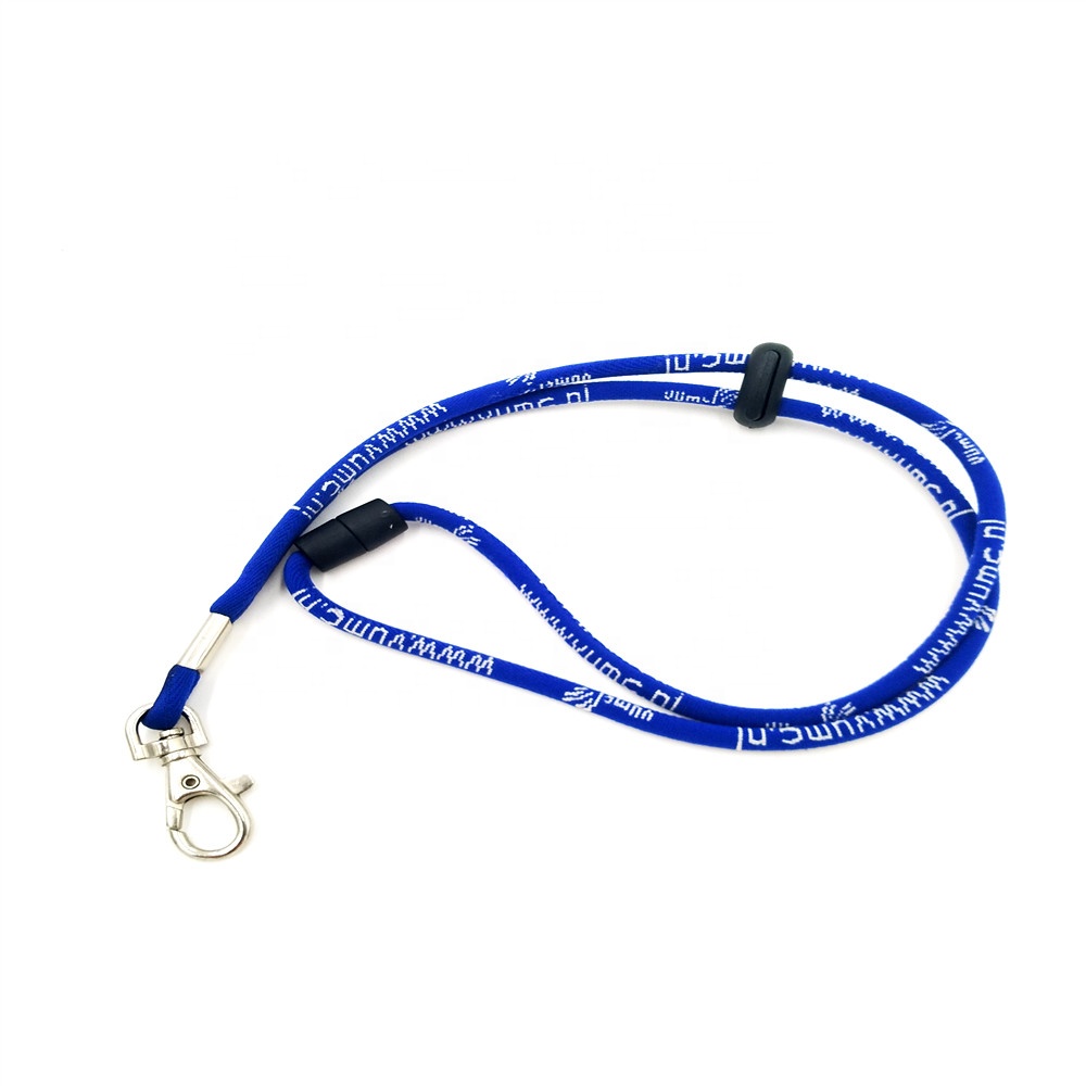 2020 New Style Cell Phone Lanyard Strap - Cheap Custom Round Keychain Neck Adjustable Lanyard With Woven Logo – Bison