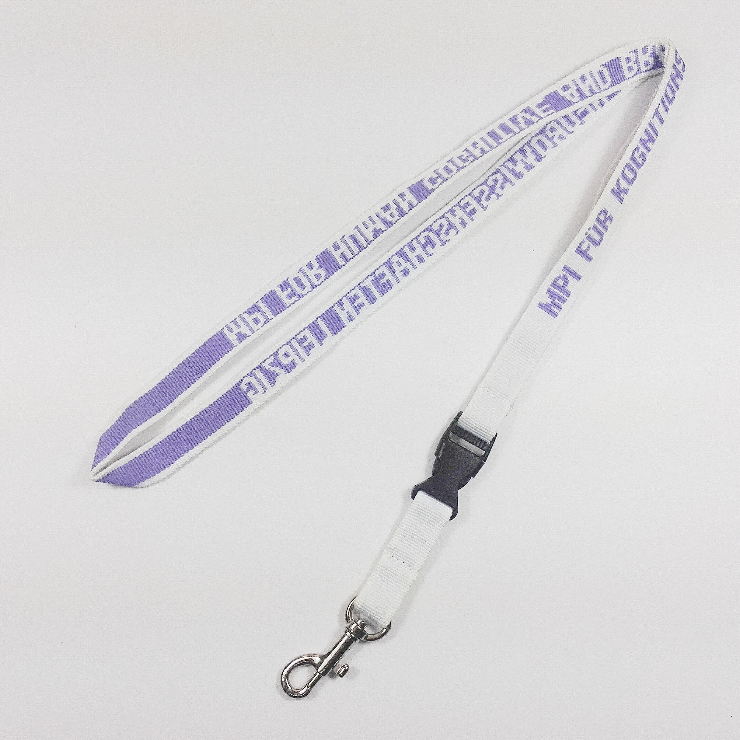customized band name woven lanyard with buckle