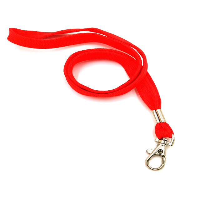 Good Quality Tube Lanyards - Promotional Custom Red Tube Polyester Lanyard With Metal Hook And Clip – Bison