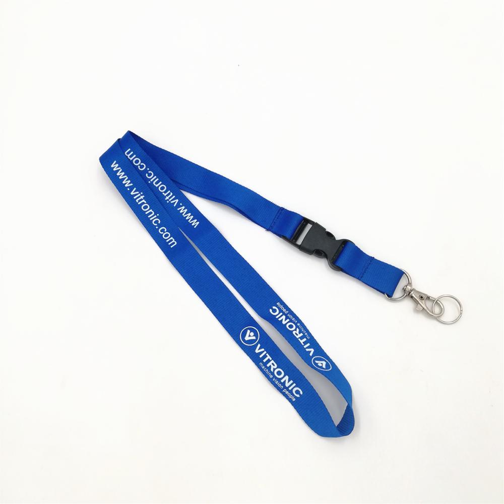 Wholesale silk printed customized polyester lanyard with different accessories