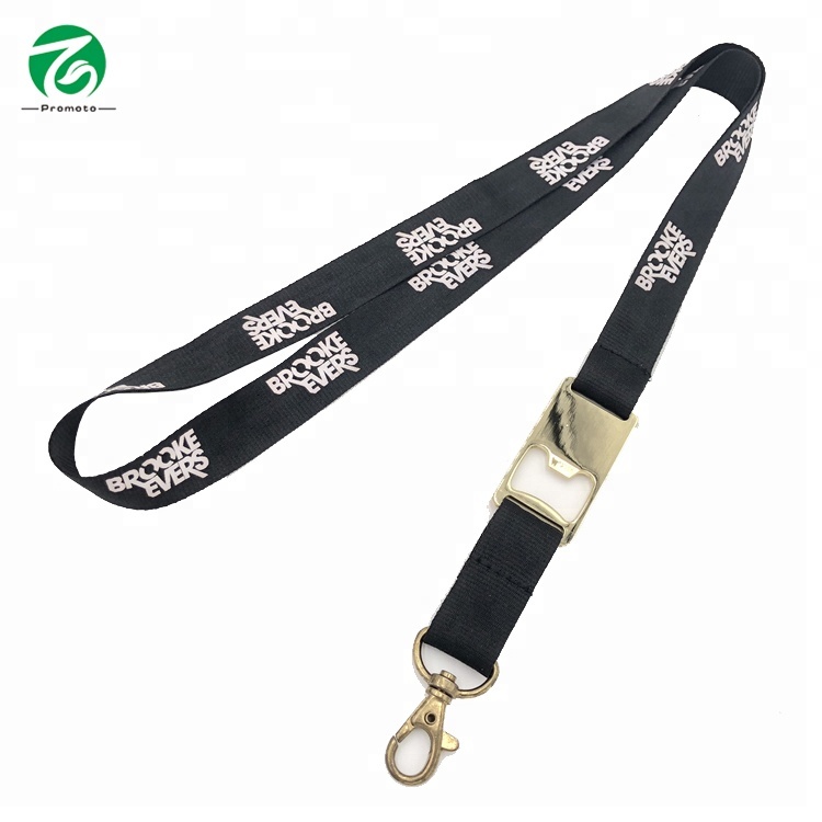 advertised neck lanyard flat polyester lanyard with logo sublimation with safty buckle breakaway