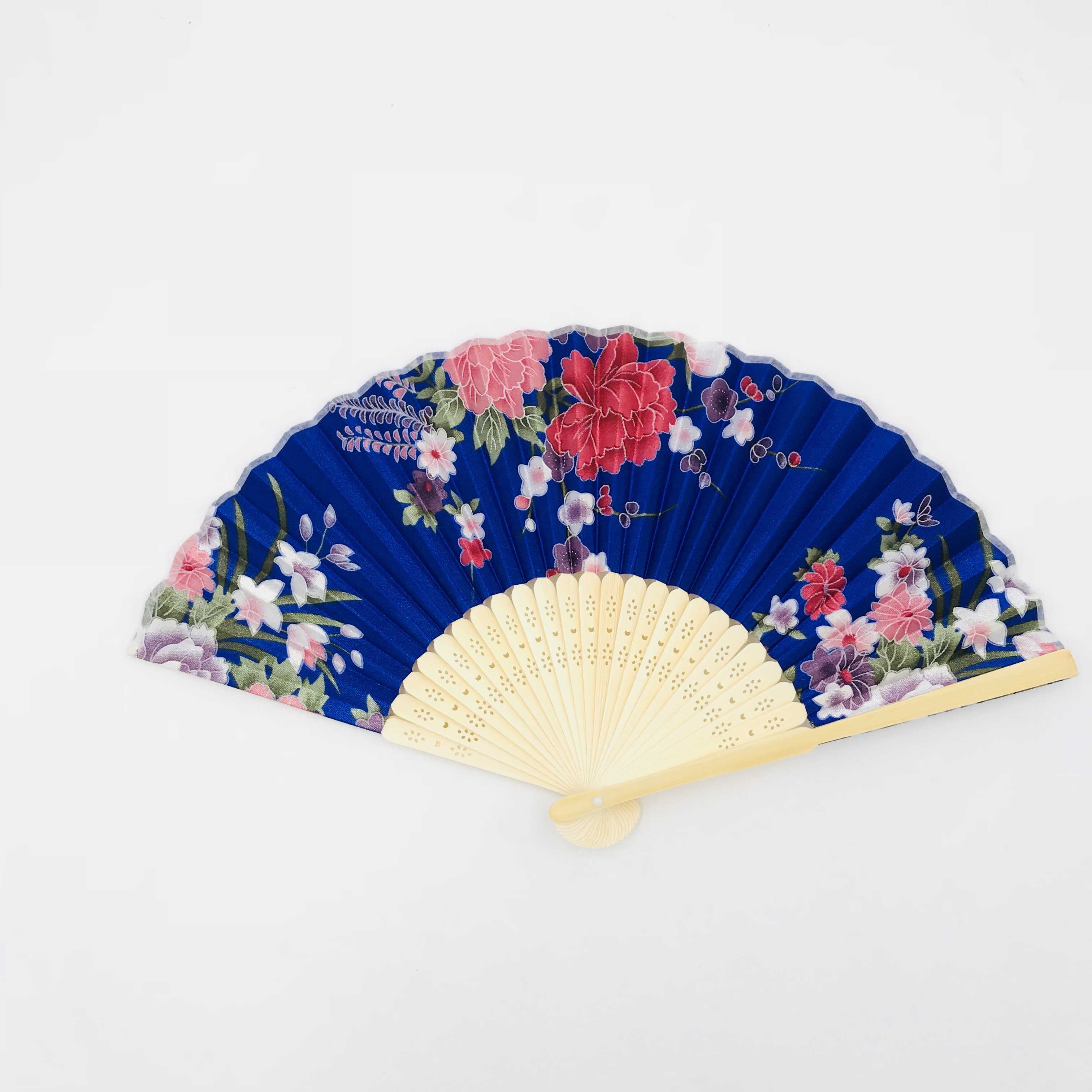 Chinese personalized silk hand fan bamboo satin hand fan