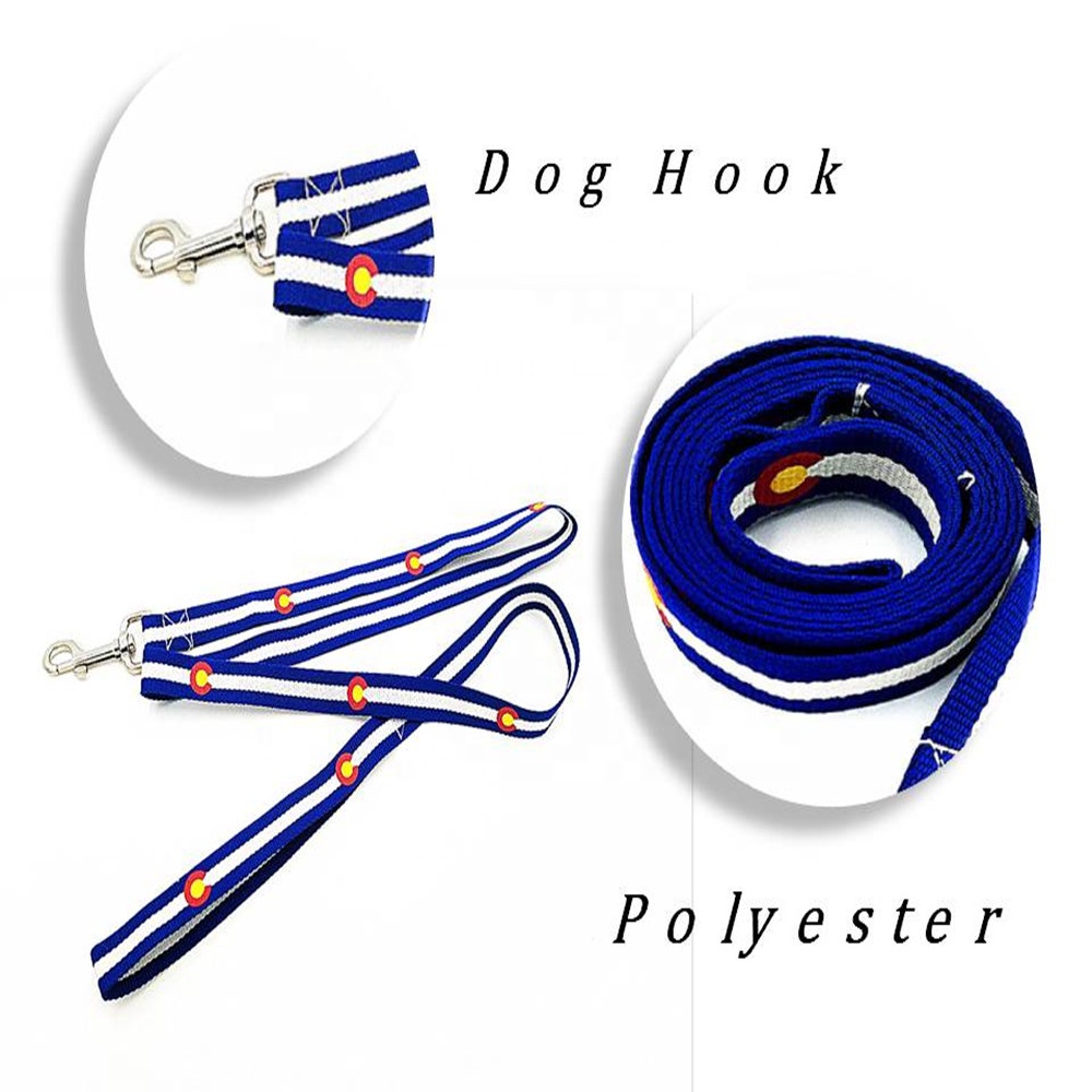 Wholesale Premium Fashion Custom Print Logo Polyester Dog Leash