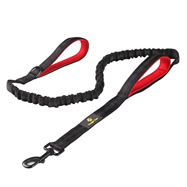 One of Hottest for Shock Absorbing Lanyard - Durable Strong Safe Adjustable Running Dog Bungee Leash Nylon Reflective Dog Bungee Leash – Bison