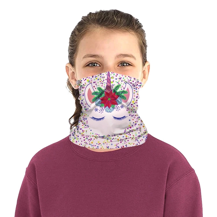 Kids UV Protection Unicorn Face Cover Neck Gaiter for Hot Summer Cycling Hiking Sport Outdoor