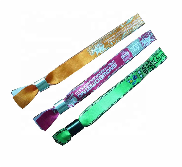 Wholesale Promotion Customized Event Festival Design Your Own Wristband Cotton Woven Bracelet Woven