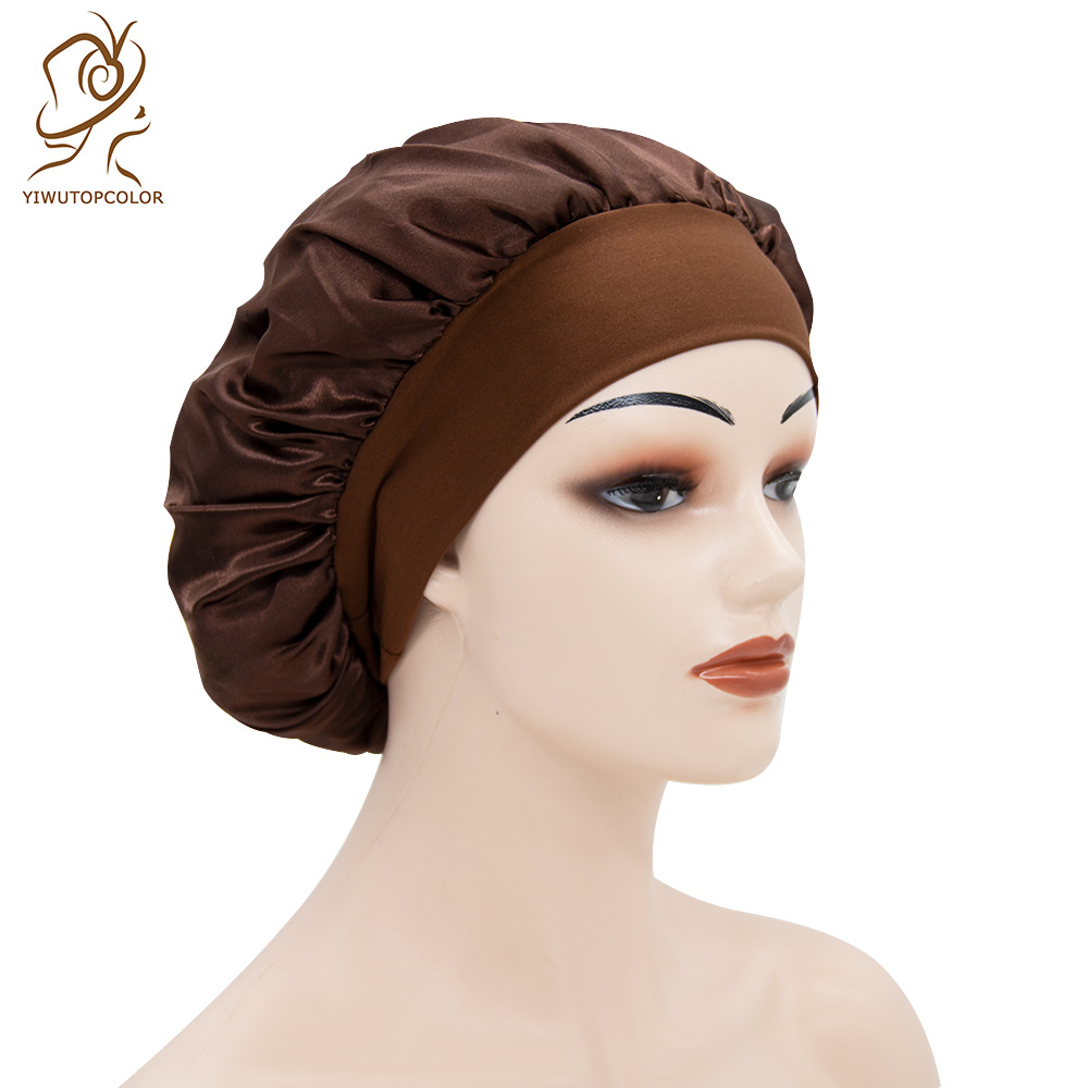 Wholesale Bulk Custom Logo Sublimation Hair Bonnets Luxury Designer Bonnets