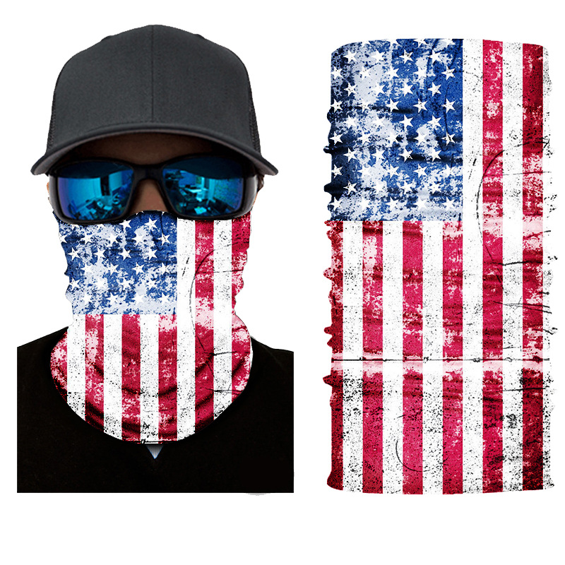 Hot sale custom American flag design multifunctional tubular bandana