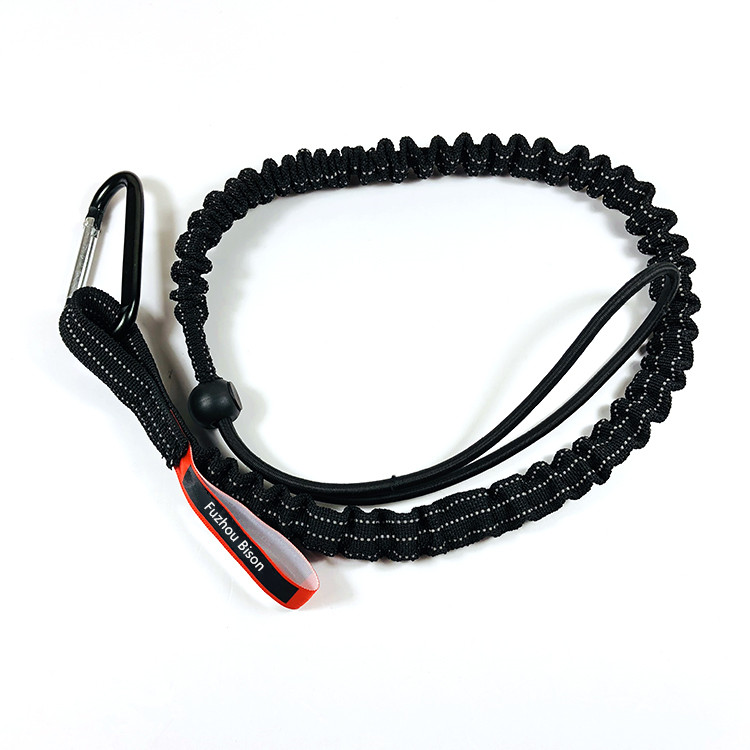 2020 new product black retractable tool lanyard/elastic cord lanyard
