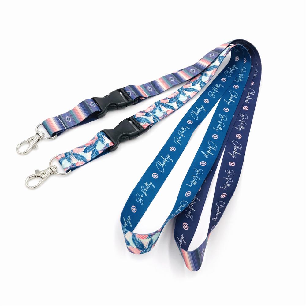 Beautiful polyester material with heat transfer printing promotion lanyard