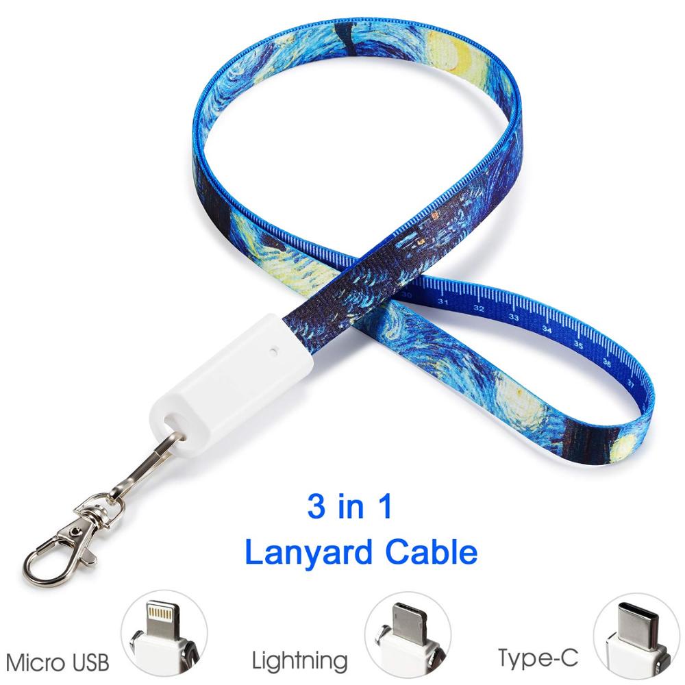 New coming free logo usb charger lanyards for mobile phone