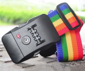 Colorful TSA lock buckle luggage strap for travel